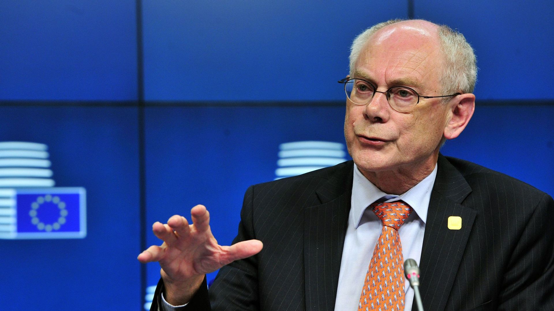 Herman Van Rompuy lors du sommet européen du 17 juillet. 

