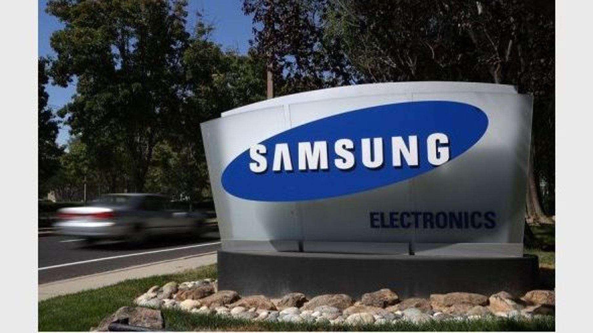 Le logo de Samsung à San Jose, en Californie