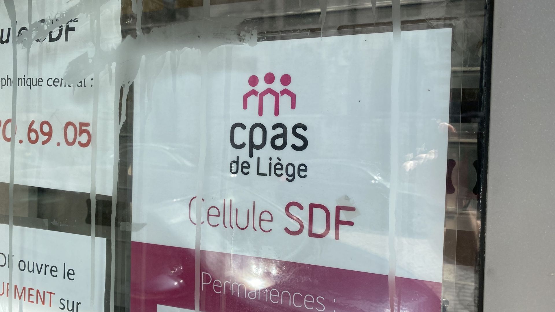 L’entrée de la Cellule SDF du CPAS de Liège