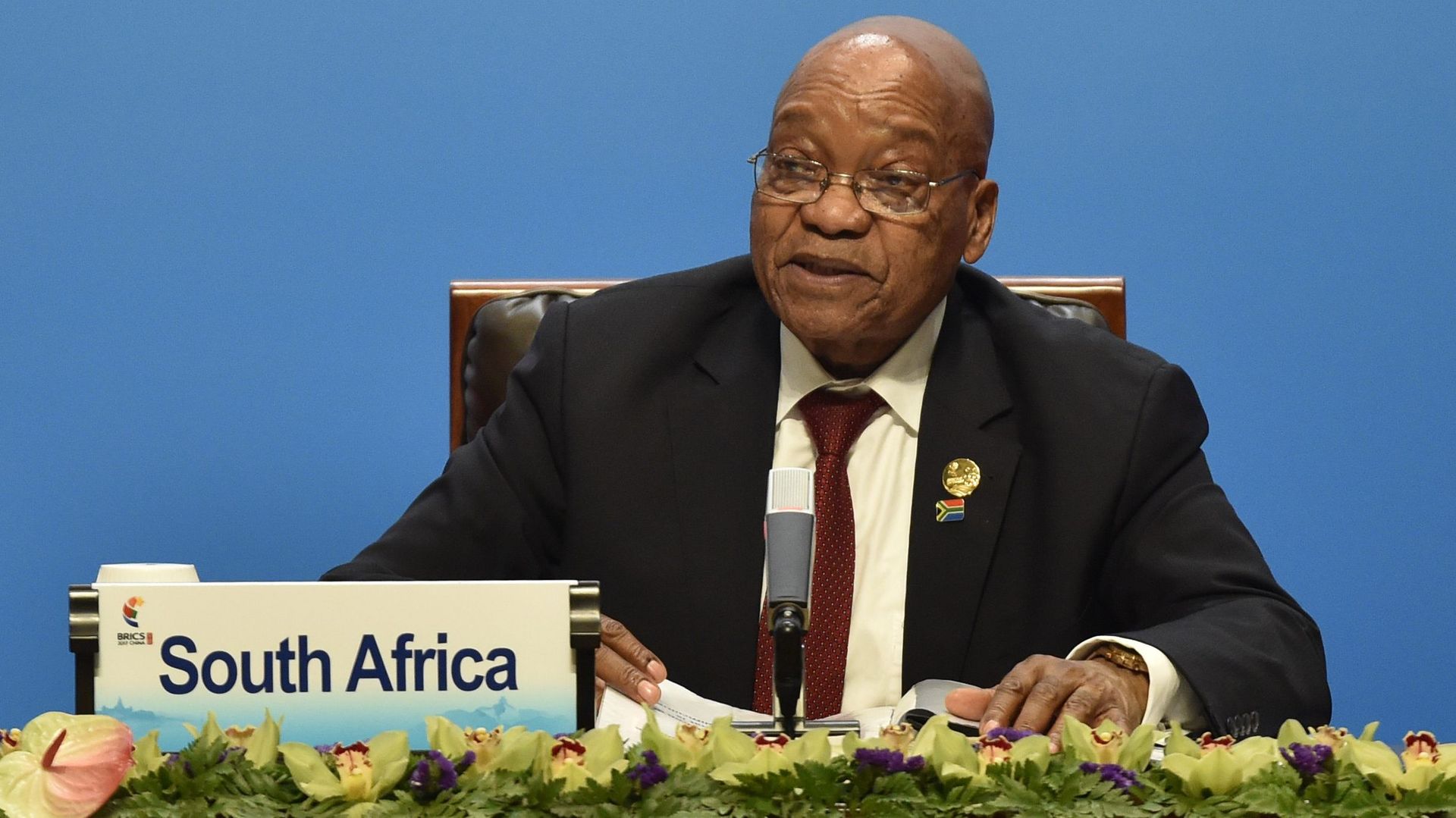 Jacob Zuma, au sommet des BRICS, le 04 septembre 2017