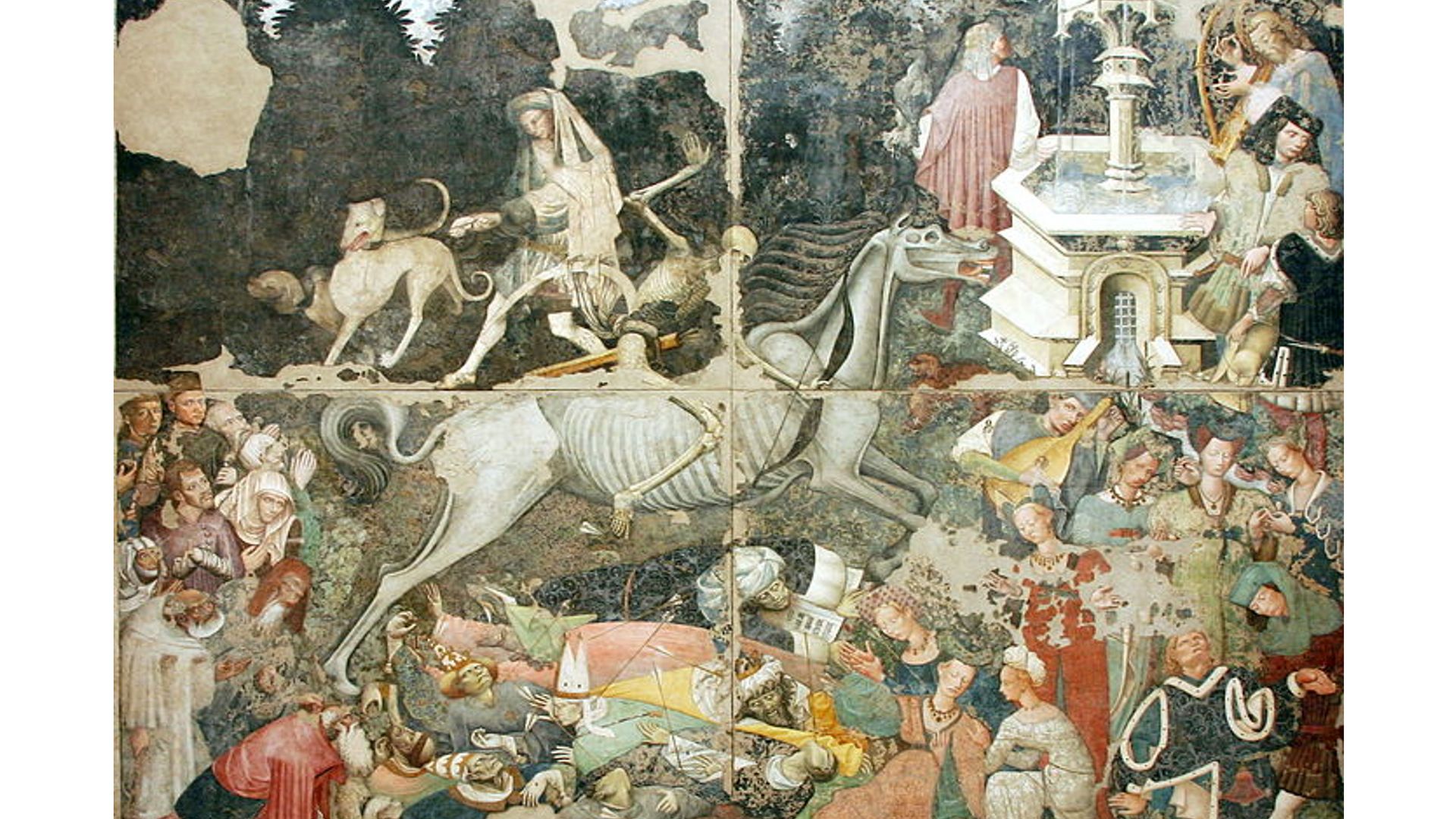 Le triomphe de la mort (circa 1450, Palazzo Abatellis, Palerme) 