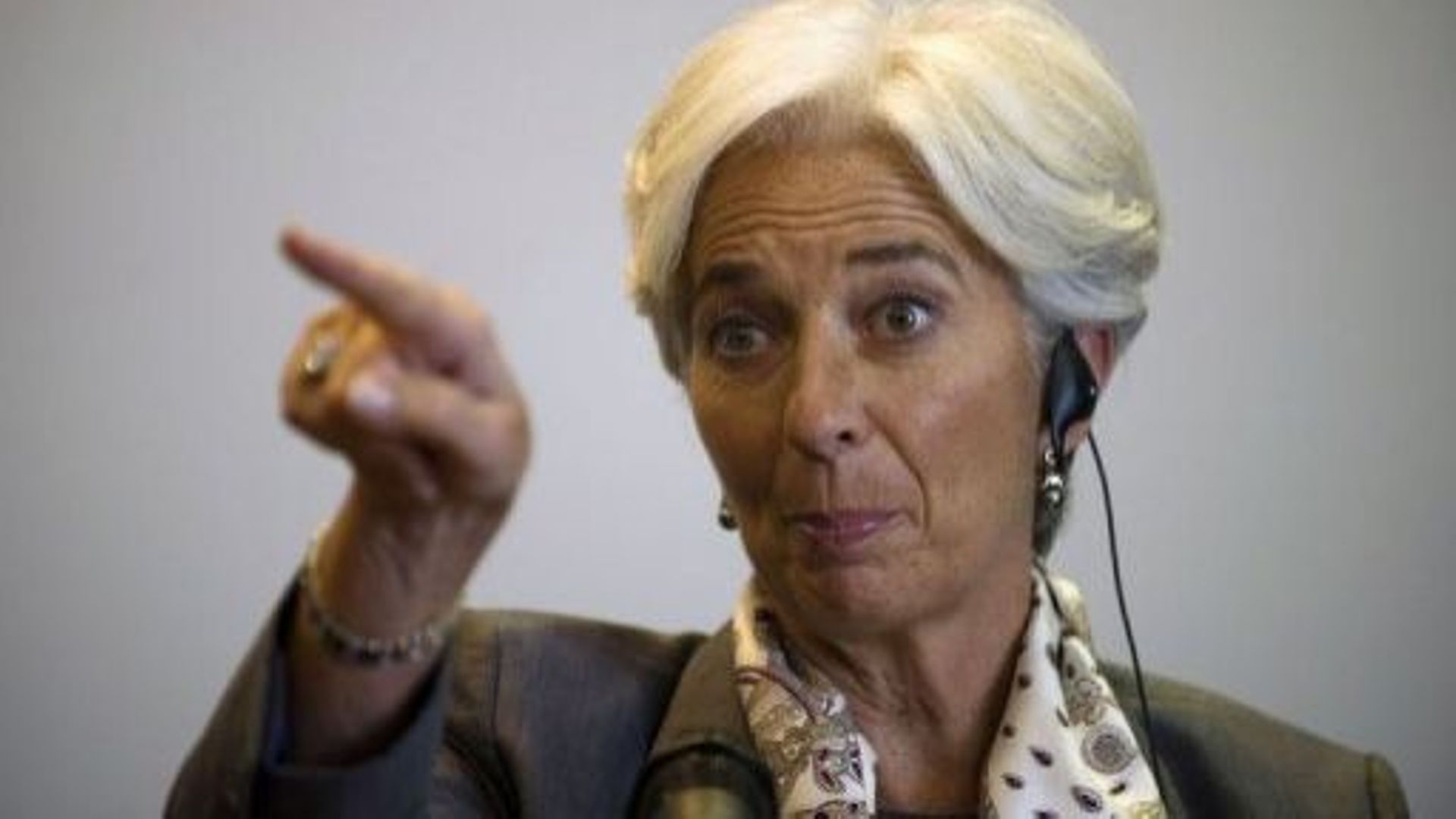 La directrice générale du FMI, Christine Lagarde, le 11 décembre 2012 à Bogota en Colombie