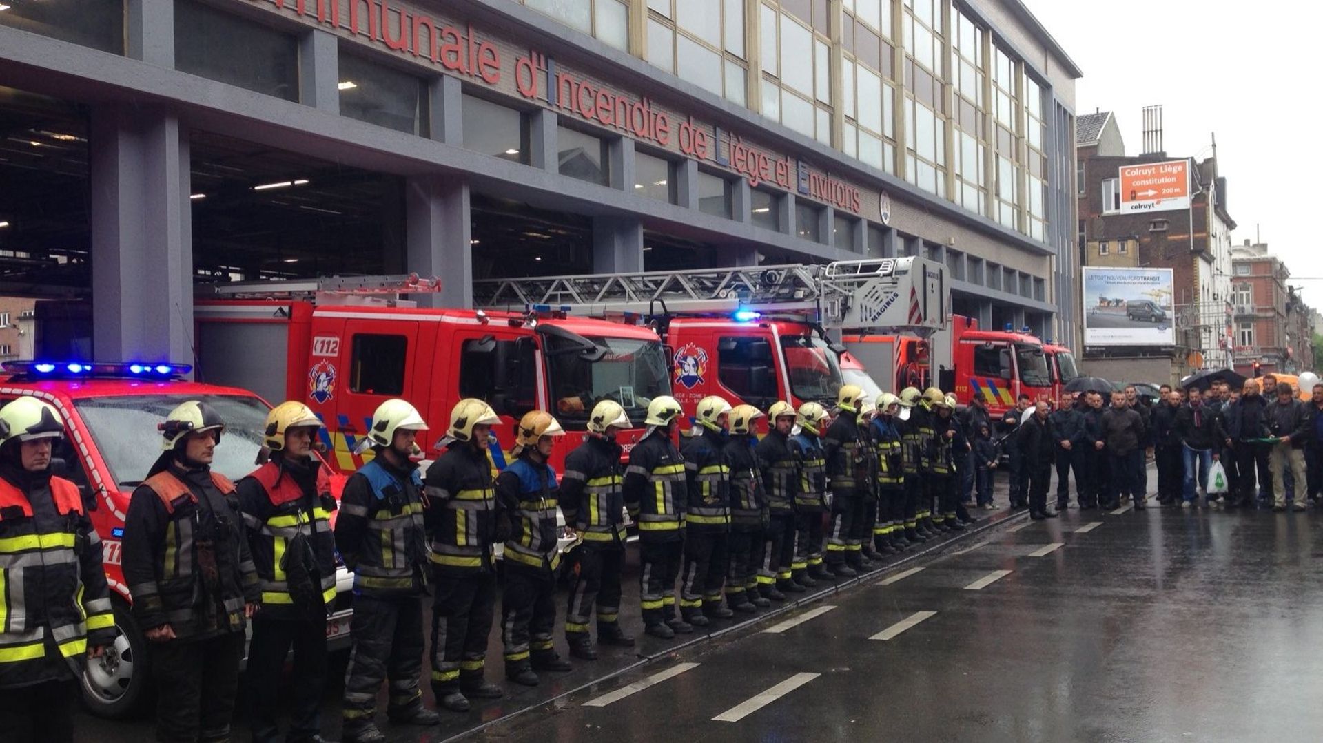 Les pompiers liégeois rendent hommage à leurs collègues décédés vendredi
