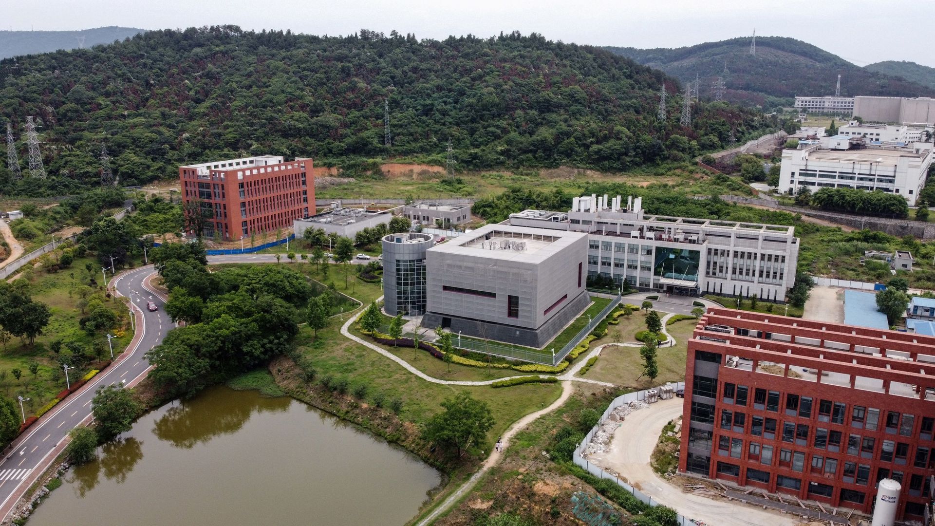 Vue aérienne du laboratoire P4 de l’Institut de virologie de Wuhan