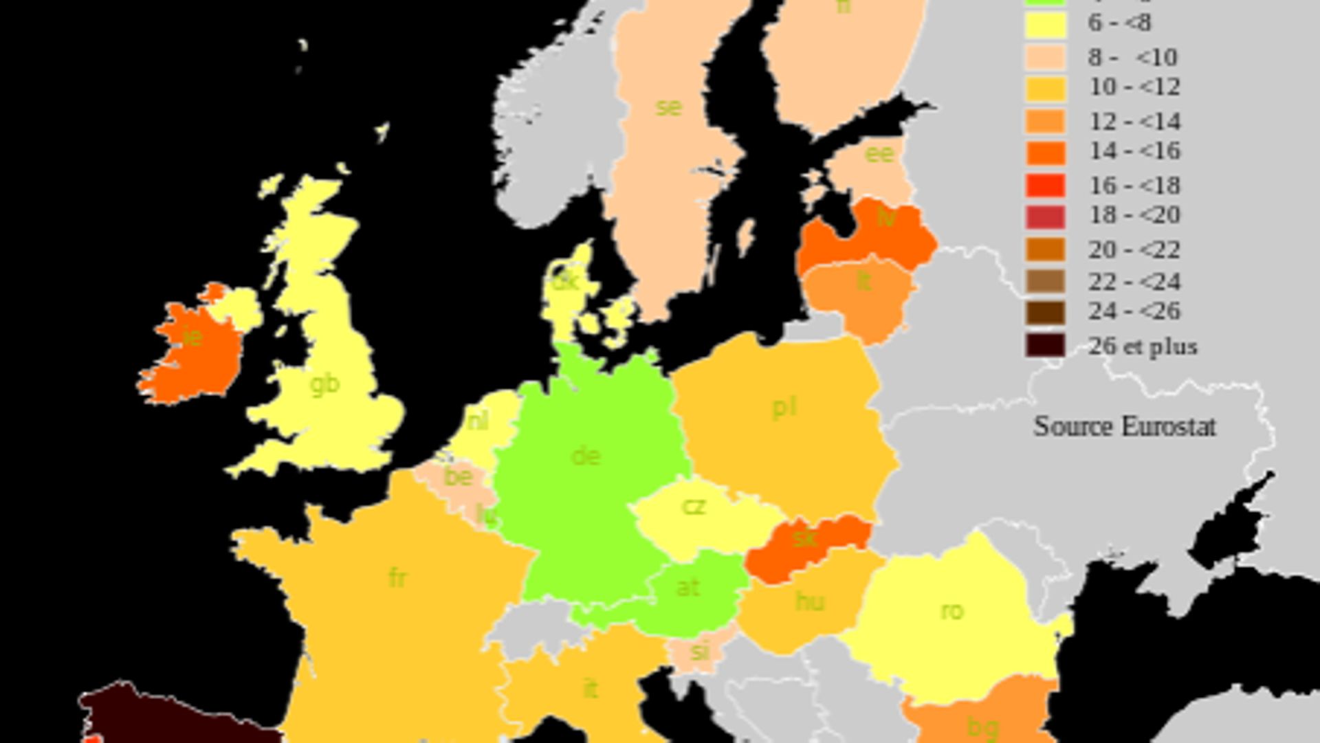Le Taux de chômage dans l'Union européenne en février 2013