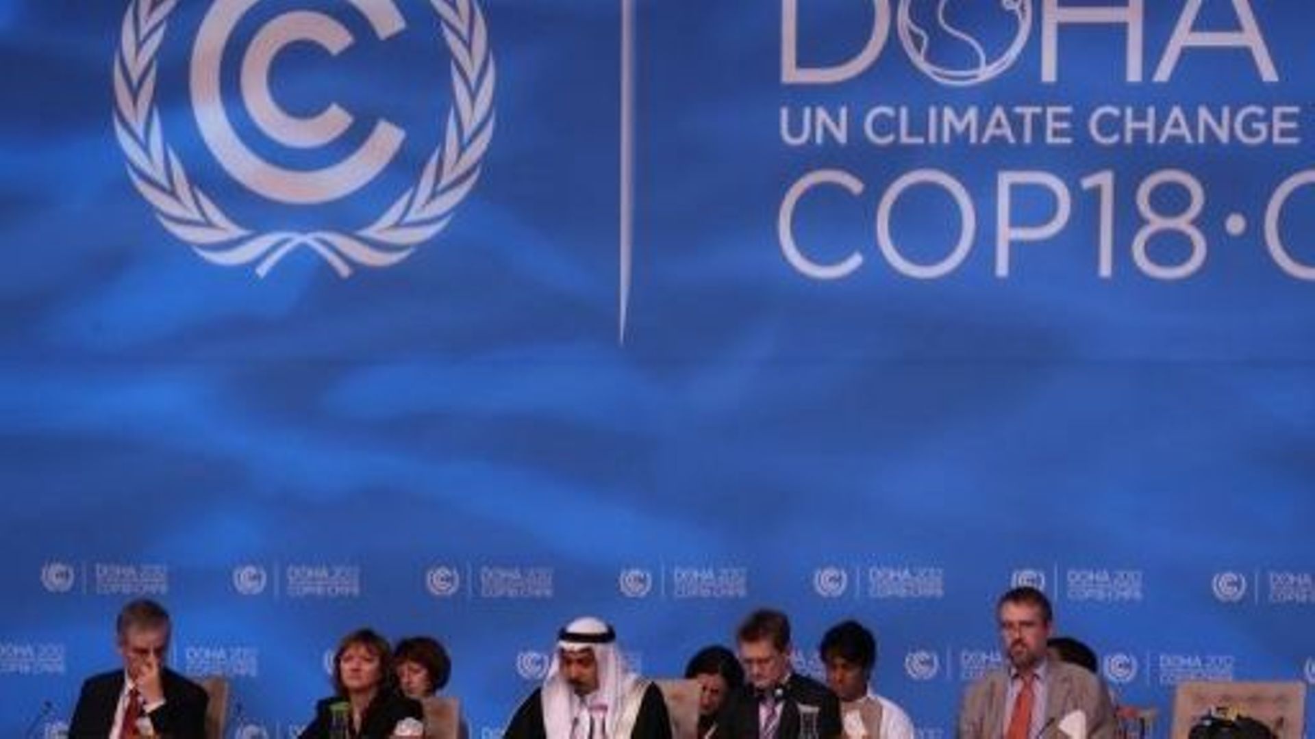 Des délégués des différents pays lors de la conférence sur le climat de Doha, le 7 décembre 2012
