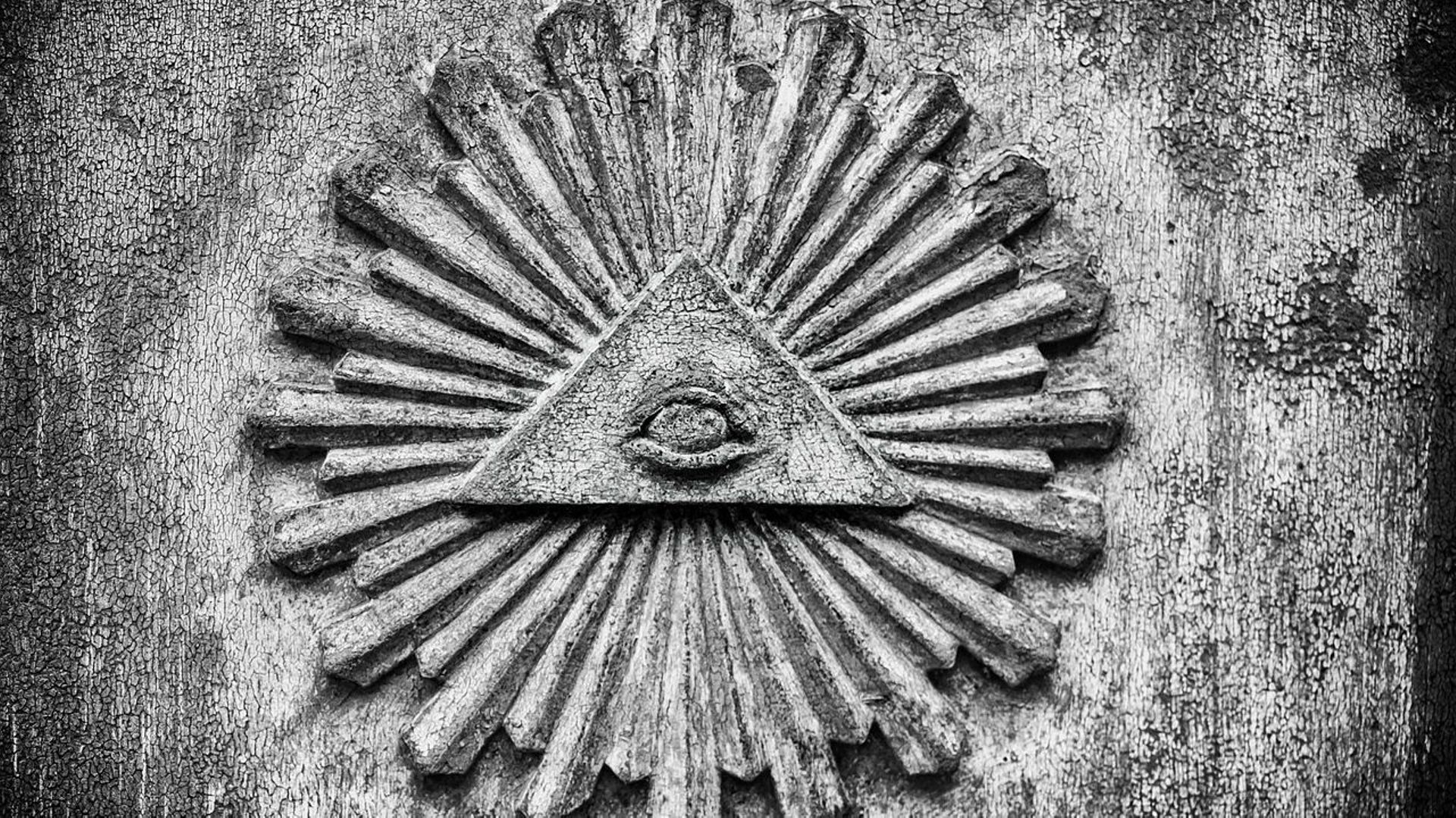 Symbole œil Illuminati.