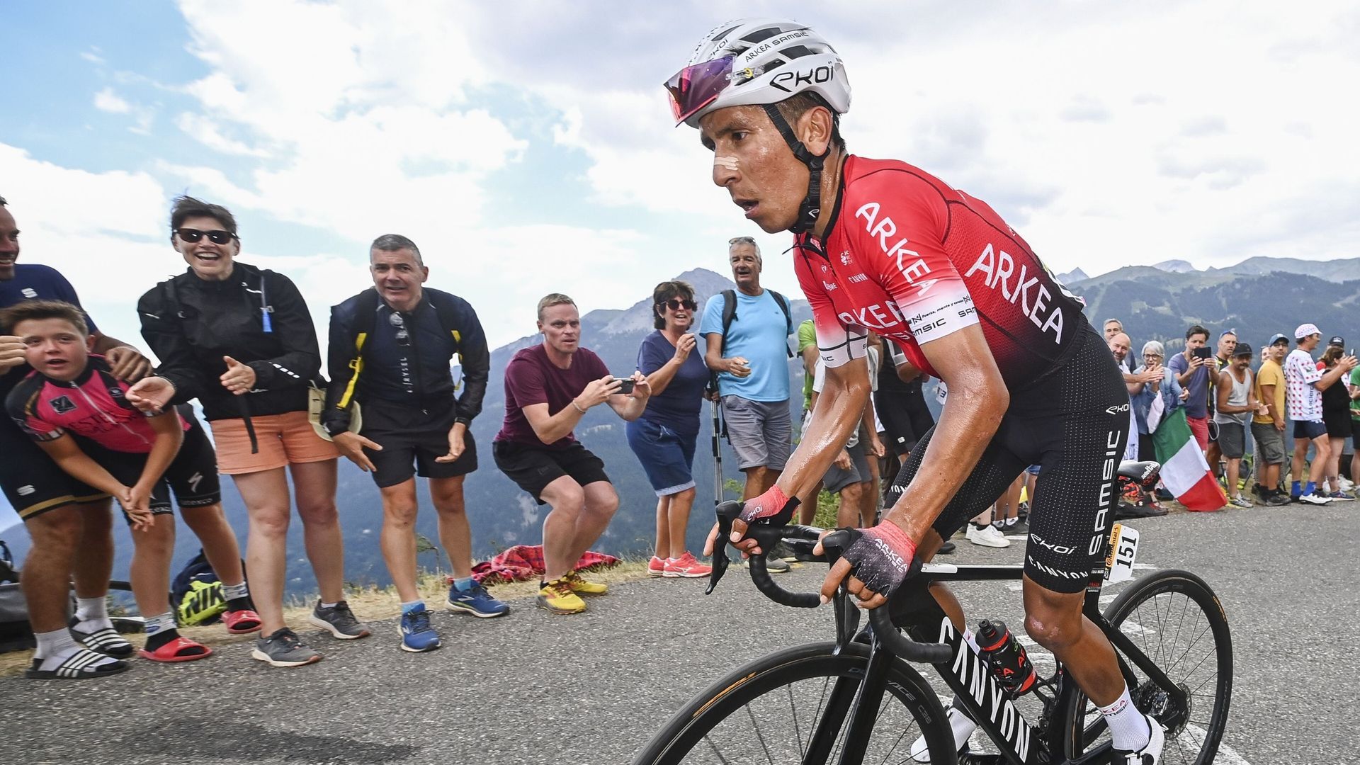 Nairo Quintana sur le Tour de France le 13 juillet 2022.