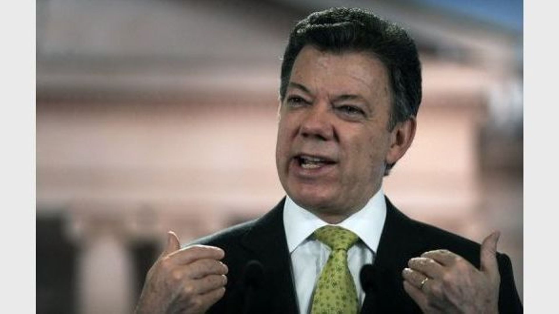 Le président colombien Juan Manuel Santos, le 11 octobre 2011 à Bogota