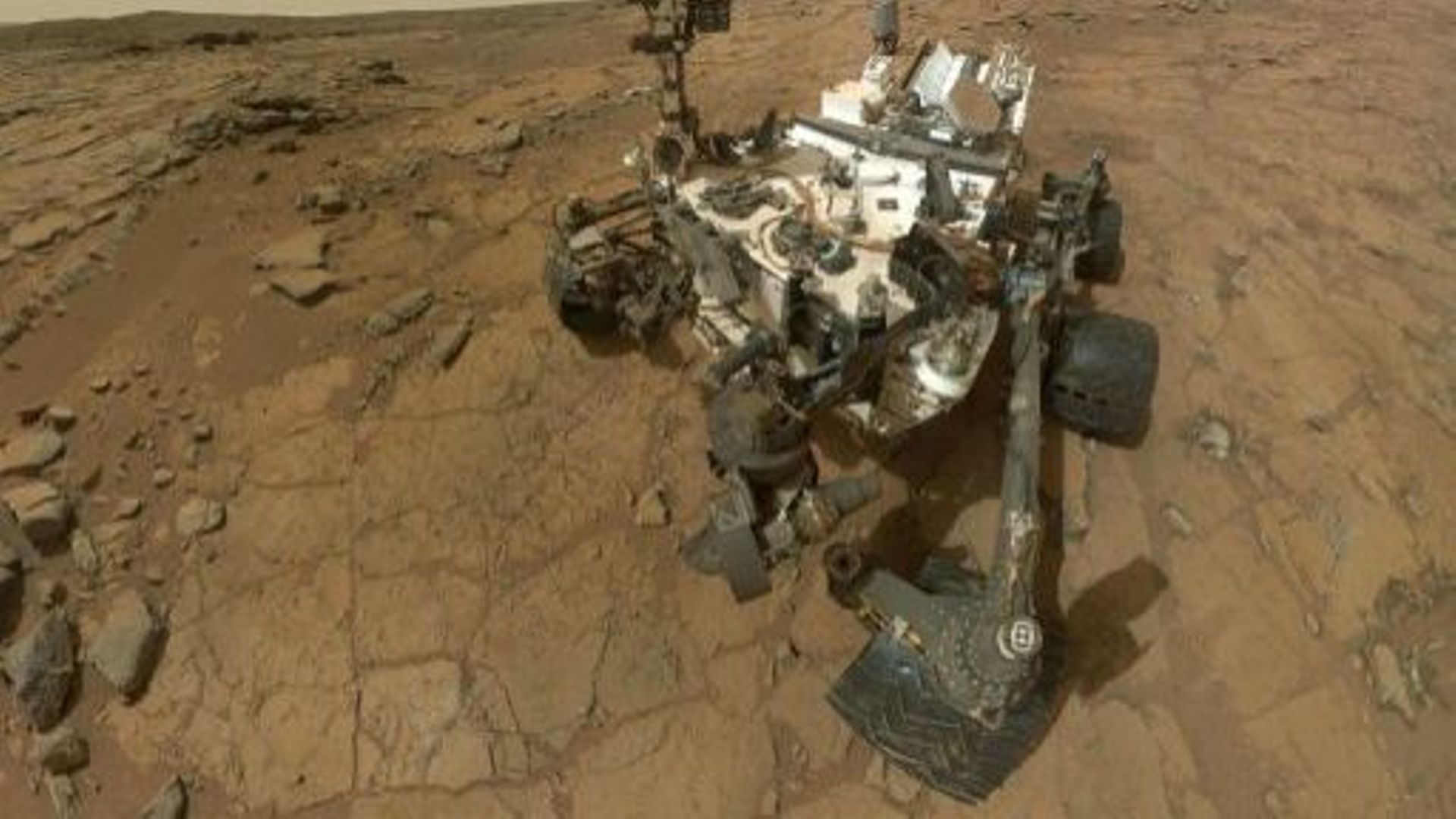 Une photo fournie par la Nasa montrant le robot Curiosity sur Mars, le 7 février 2013