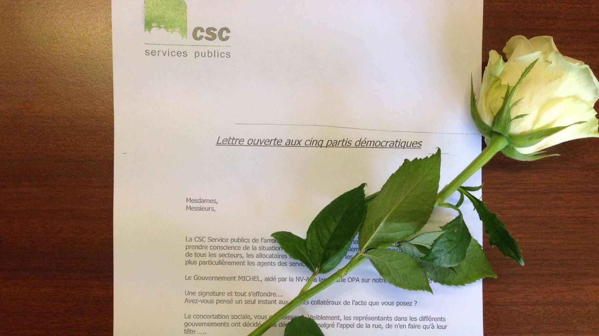 Une lettre ouverte de la CSC pour défendre les services publics
