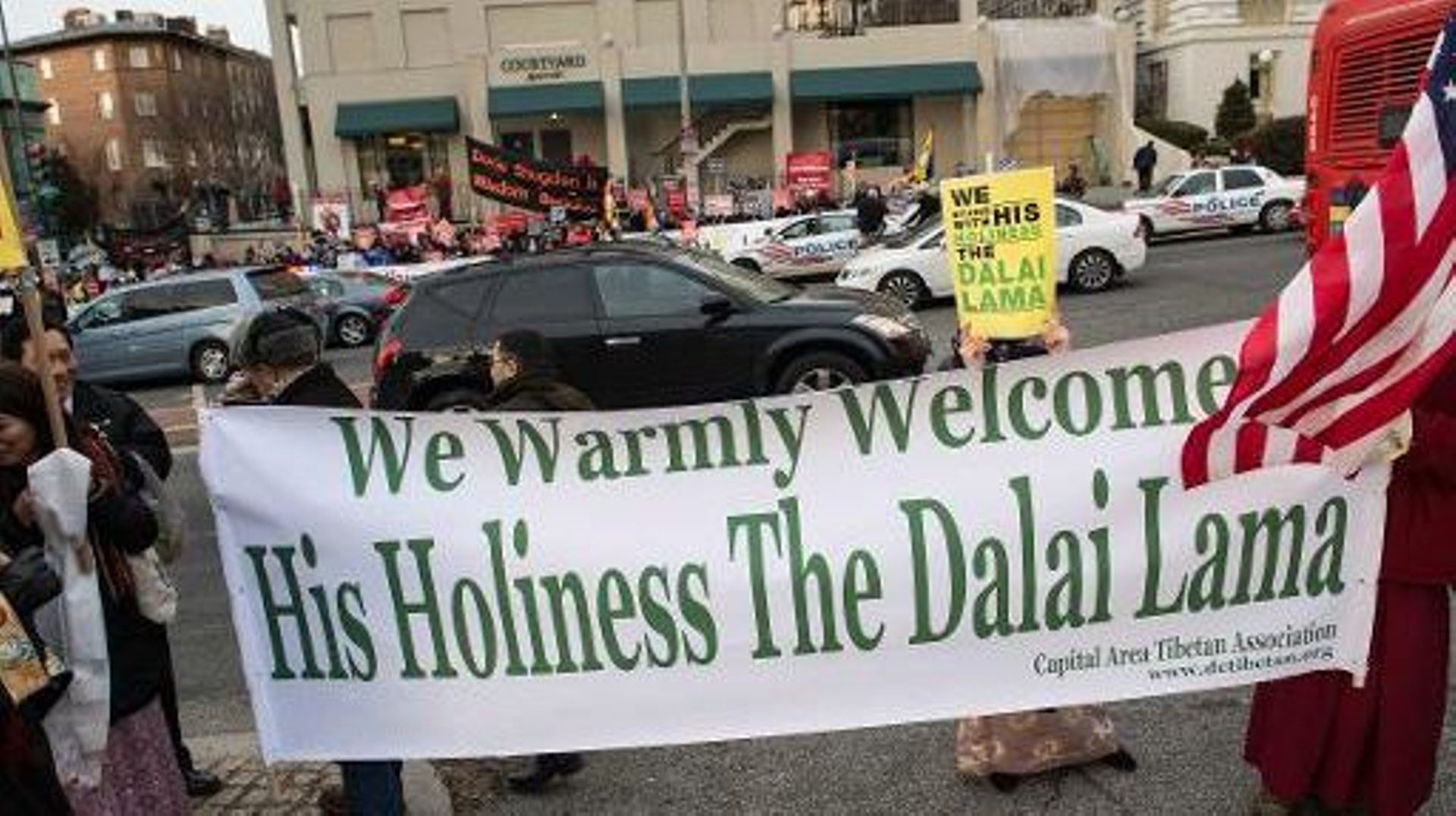 Des partisans du dalaï lama manifestent à Washington DC, le 5 février 2015