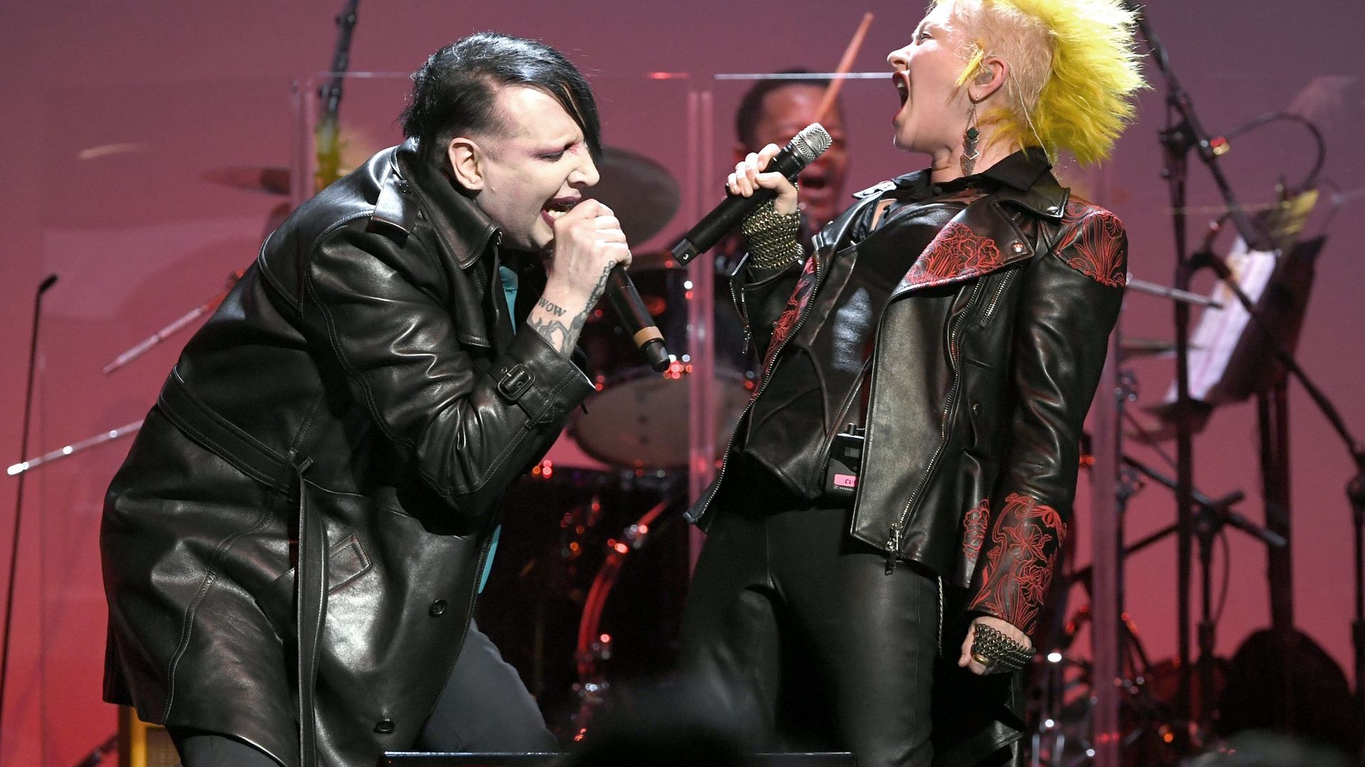 Cindy Lauper et Marilyn Manson sur scène