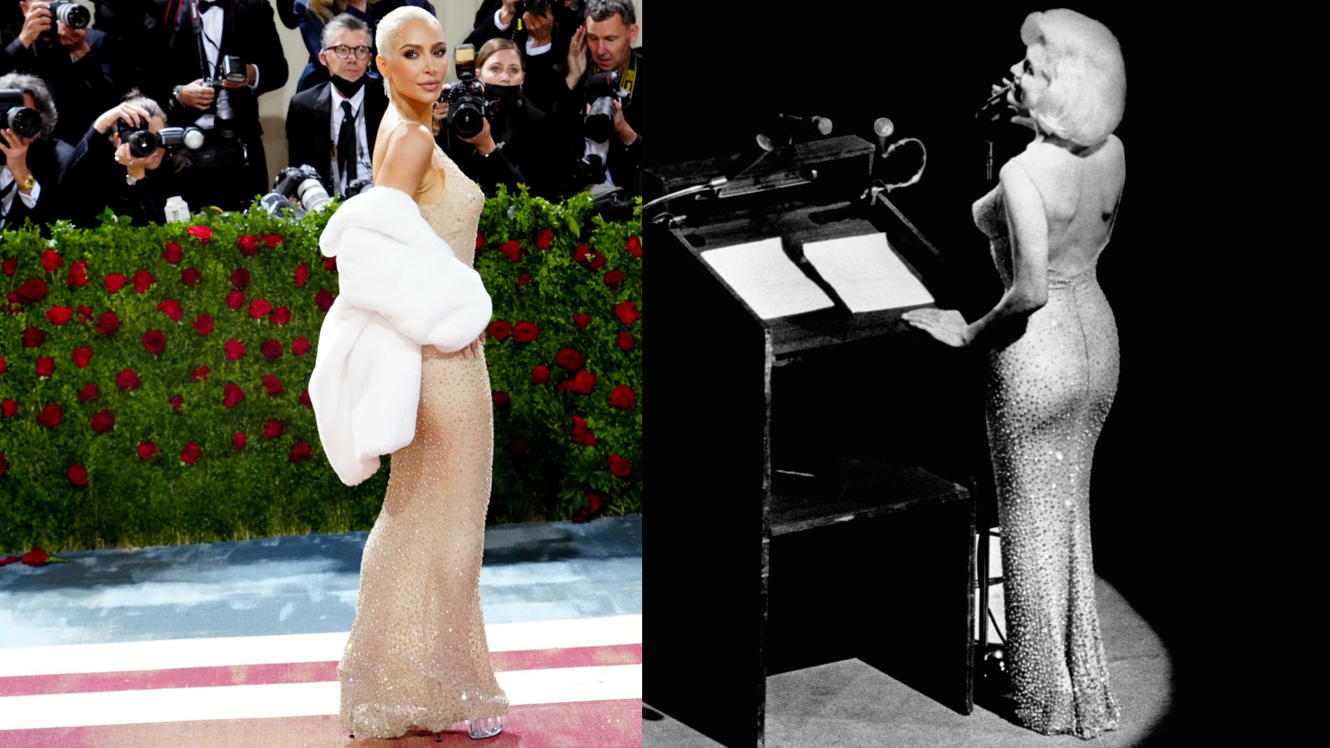 Kim Kardashian dans la robe portée 60 ans plus tôt par Marilyn Monroe