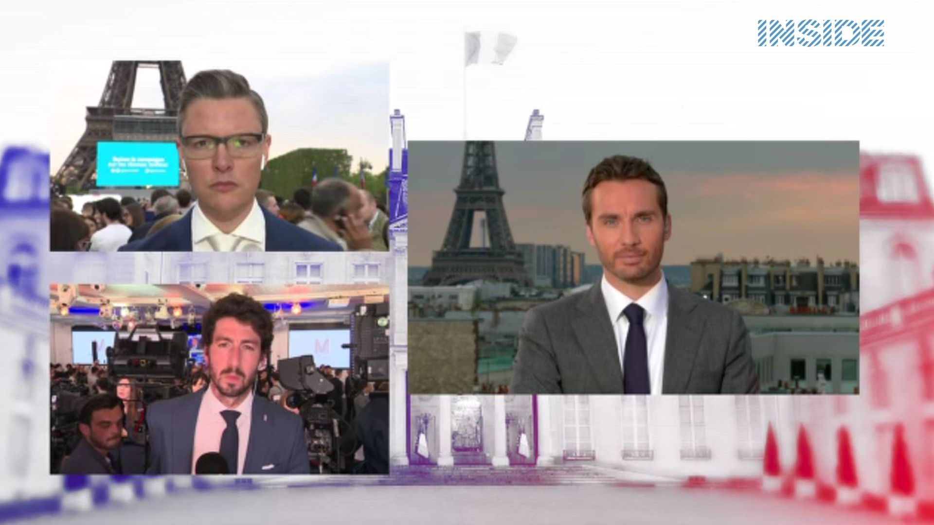 Pour l’élection présidentielle française 2022, un plateau du journal télévisé s’est installé à Paris.