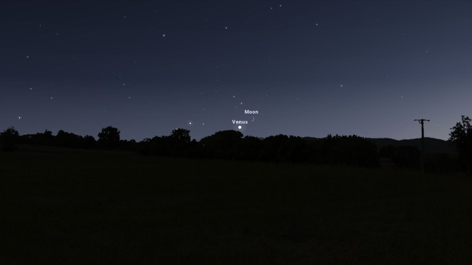 Le 9 octobre : la Lune et Vénus brillent au-dessus de l’horizon