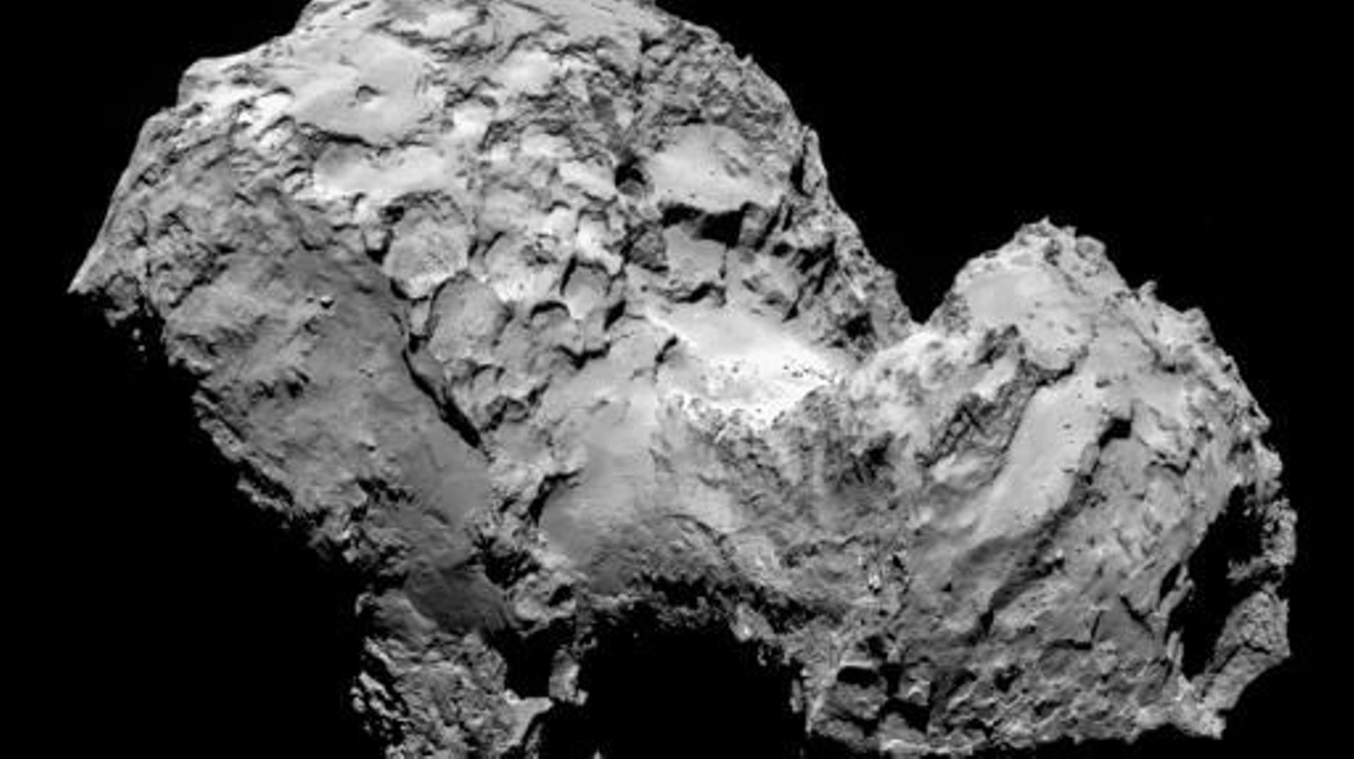 La comète Tchourioumov-Guérassimenko sur laquelle doit se poser le robot Philae, prise en photo le 6 août 2014 par la sonde Rosetta