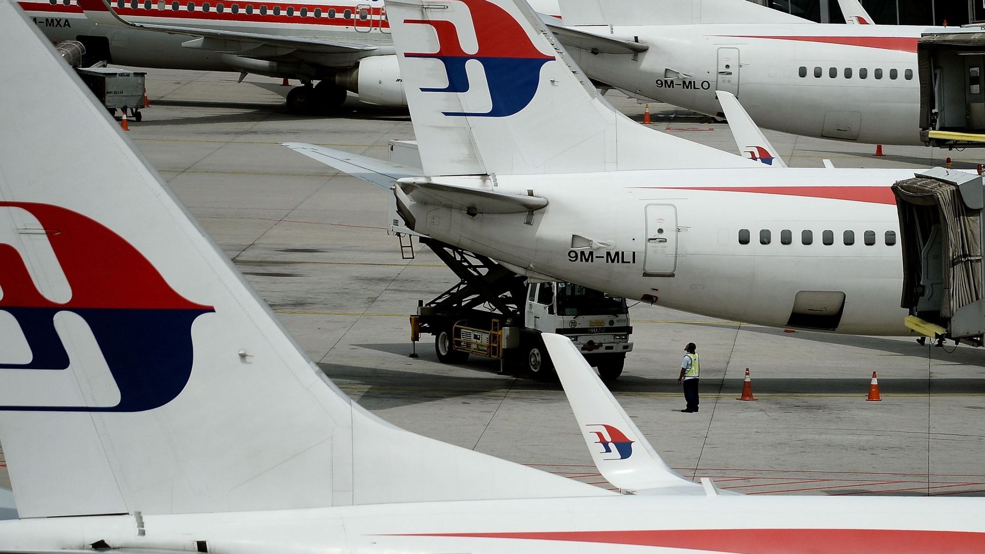 Des avions de la Malaysia Airlines sur le tarmac de l'aéroport de Kuala Lumpur